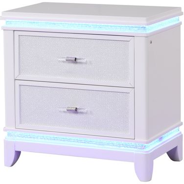 Opium 2 Drawer Nightstand In Off White