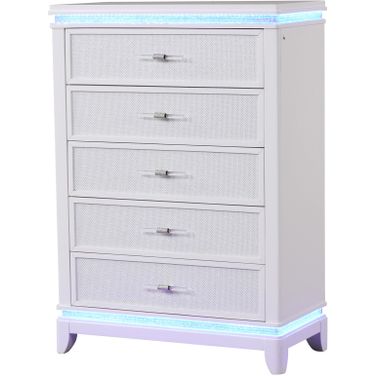 Opium 5 Drawer Chest In Off White
