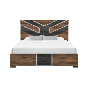 Optimus King Bed In Black and Brown