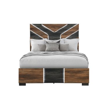 Optimus Queen Bed In Black and Brown