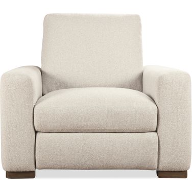 Optimus Small Power Recliner with Power Headrest In Beige