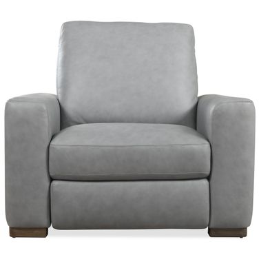Optimus Small Power Recliner with Power Headrest In Grey