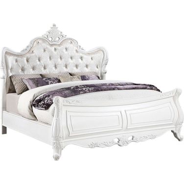 Opulence Queen Panel Bed In White