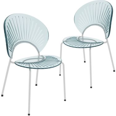 Opulent Dining Chair Set of 2 In Smoke
