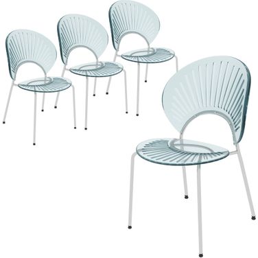 Opulent Dining Chair Set of 4 In Smoke