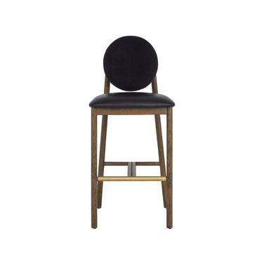 Orabell Barstool In Abbington Black and Bravo Black