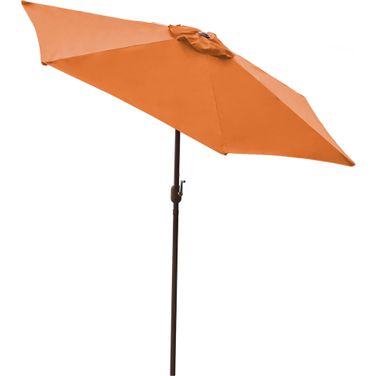 Orange 9 Ft Alum Patio Umbrella with Crank In Orange