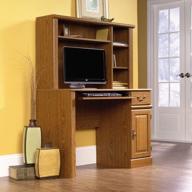 Orchard Hills 43 Inch Computer Desk With Hutch In Carolina Oak