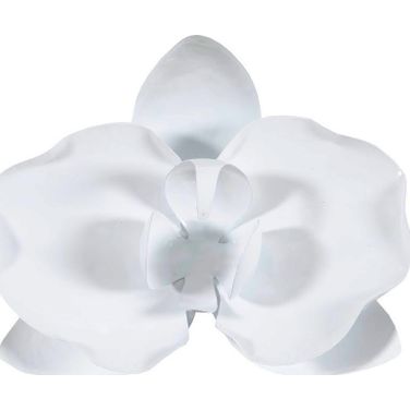 Orchid Flower Wall Decor In White