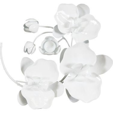 Orchid Small Sprig Wall Art In White
