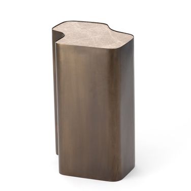 Organic Large Nesting Table In Beige and Bronze