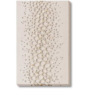Organic Textured Bubble Cascade Canvas Wall Art In Ivory and Beige