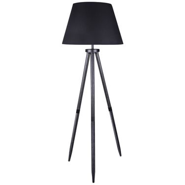 Orhan Wood Floor Lamp In Black