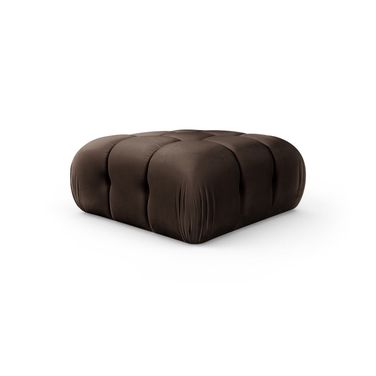Orin Velvet Performance Fabric Upholstered Modular Ottoman In Brown
