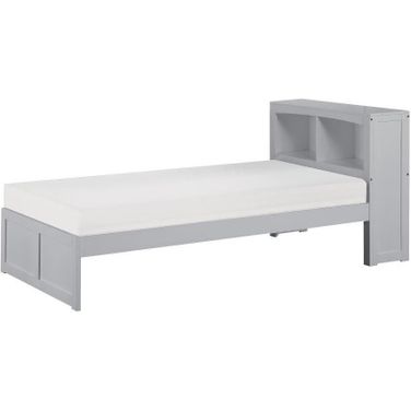 Orion Gray Twin Bookcase Bed