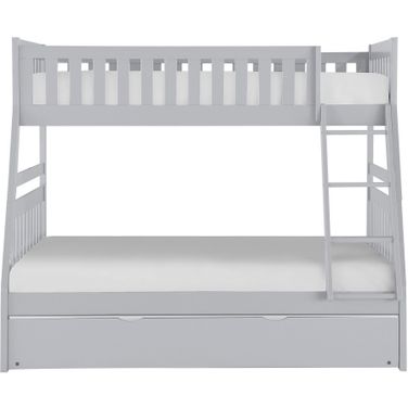 Orion Twin/Full Bunk Bed with Twin Trundle In Gray