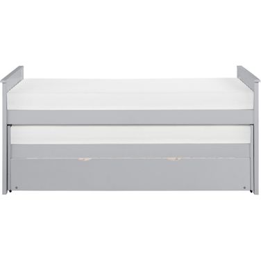 Orion Twin/Twin Bed with Twin Trundle In Gray