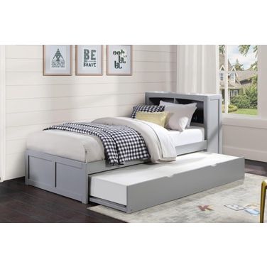 Orion Gray Youth Bookcase Bedroom Set With Trundle
