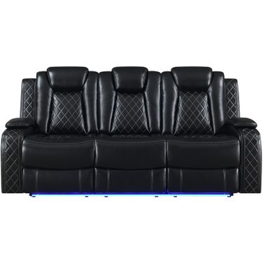 Orion II Reclining Sofa In Black