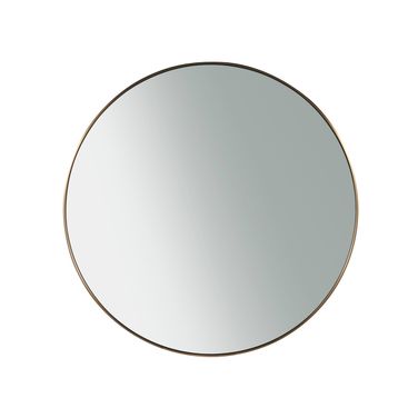 Orion Mirror In White Satin Bronze