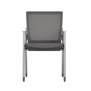 Oroblanco Visitor Chair Set of 2 In Chrome and Gray
