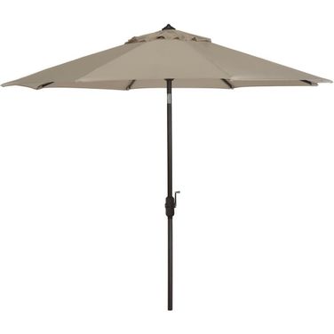Ortega Beige 9 Auto Tilt Crank UV Resistant Umbrella