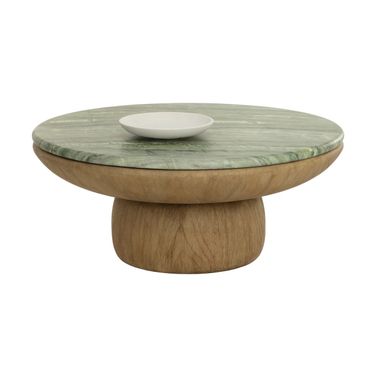 Orula Marble Look Coffee Table In Sage