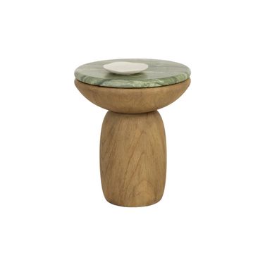 Orula Marble Look End Table In Sage