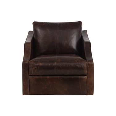 Orwell Swivel Lounge Chair In Chocolate