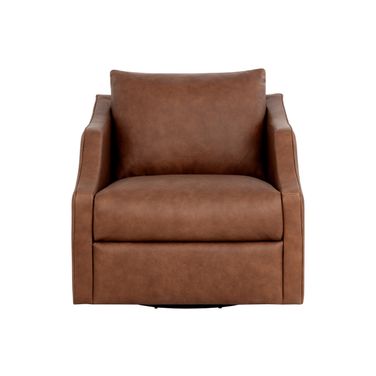 Orwell Swivel Lounge Chair In Cognac