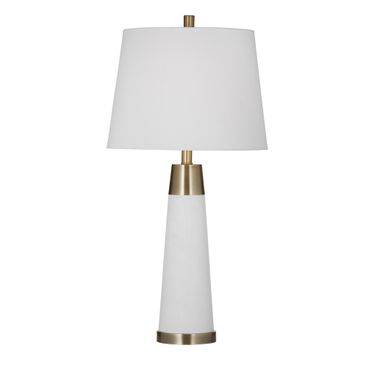 Osage Table Lamp In White and Gold