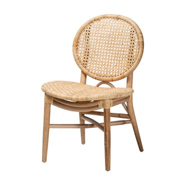 Osaka Rattan Dining Chair In Natural Brown