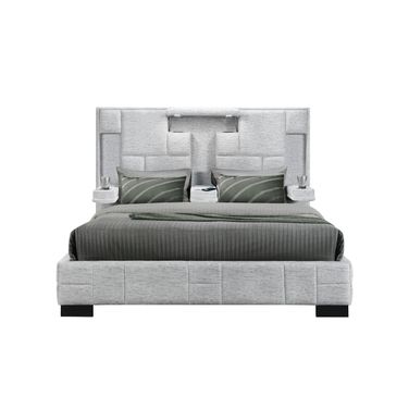 Oscar King Bed No Wood Trim In Grey