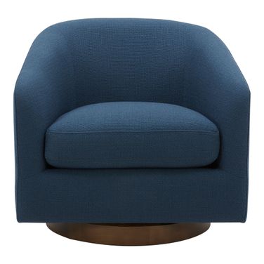 Oscy Swivel Chair In Dark Atlantic