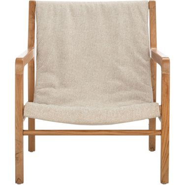 Osmond Linen Sling Chair In Sand And Natural