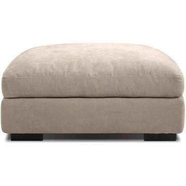 Onza Oyster Fabric Ottoman