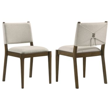 Ottowa Upholstered Dining Side Chair Set of 2 In Brown and Light Tan