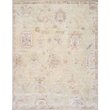 Oushak Collection Hand-Knotted Wool Area Rug- 9' 3" x 12' In Light Green