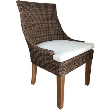 Outdoor Alfresco Dining Chair with Crocodile Rattan