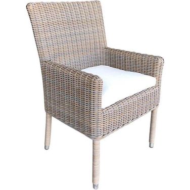 Outdoor Boca Grey Arm Dining Chair