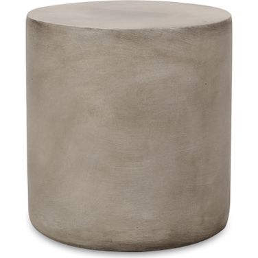 Outdoor Concrete Side Table In Light Grey