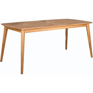 Outdoor Dining Table with Acacia Wood Frame In Teak