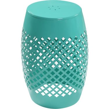 Outdoor Lace Cut Side Table In Green