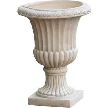 Outdoor Magnesium Oxide Urn In Antique White