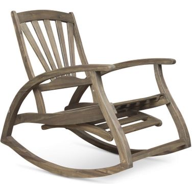 Outdoor Reclining Rocking Chair In Grey