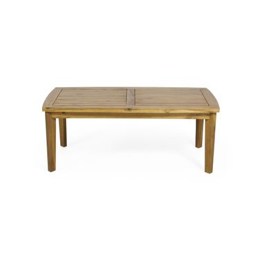 Outdoor Acacia Wood Rectangular Coffee Table In Brown