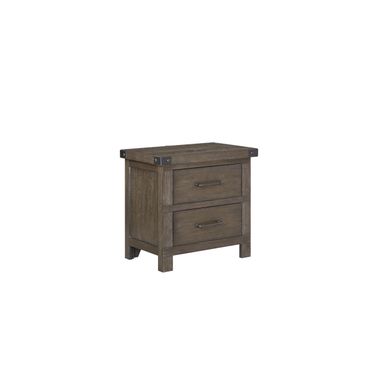 Outfitter's Post Nightstand with Wireless Charging in Bourbon