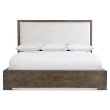 Outline Queen Panel Bed In Brown Boucle