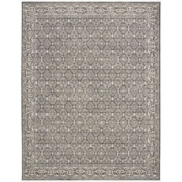 Outlines Vintage 10' x 13' Indoor Rug In Charcoal and Ivory