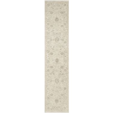 Outlines Vintage 2'2" x 10' Indoor Rug In Ivory